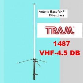 ANTENA BASE FIBRA TRAM 1487 VHF 136 / 174 MHZ.