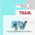 ANTENA BASE FIBRA TRAM 1487 VHF 136 / 174 MHZ.