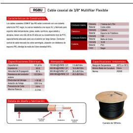 RG-8 COAXIAL baja pérdida 100% cobre